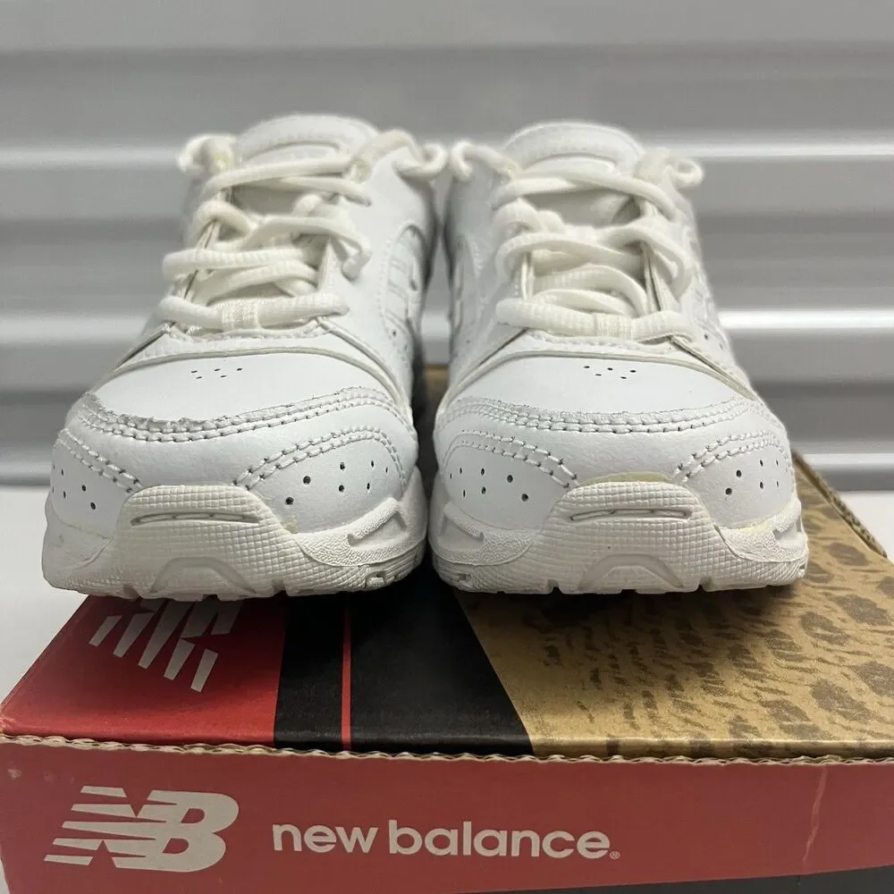 New Balance Little Kid White Leather 623 Uniform Sneaker Shoes SZ 11.5 W